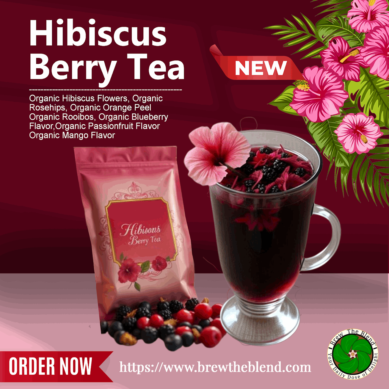 Hibiscus Berry Tea - BREW THE BLEND